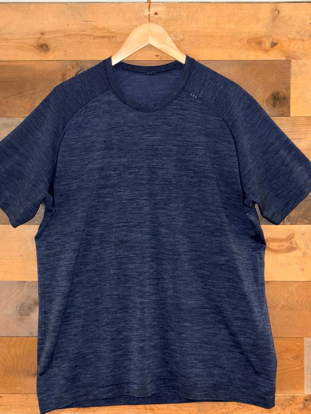 Lululemon Metal Vent Tech Short Sleeve Shirt Navy Blue Heather Size XL